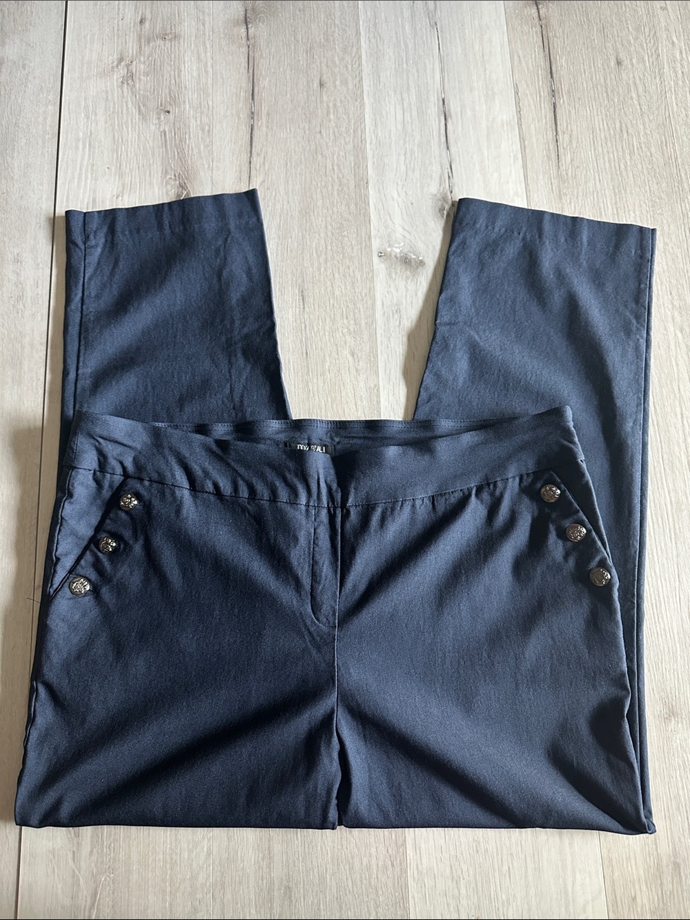 Roz & Ali Pull On Straight Leg Pants Blue Size 22 EUC